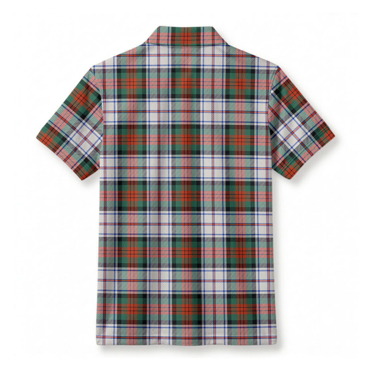 MacDuff Dress Ancient Tartan Crest Birdseye Mesh Polo Shirt