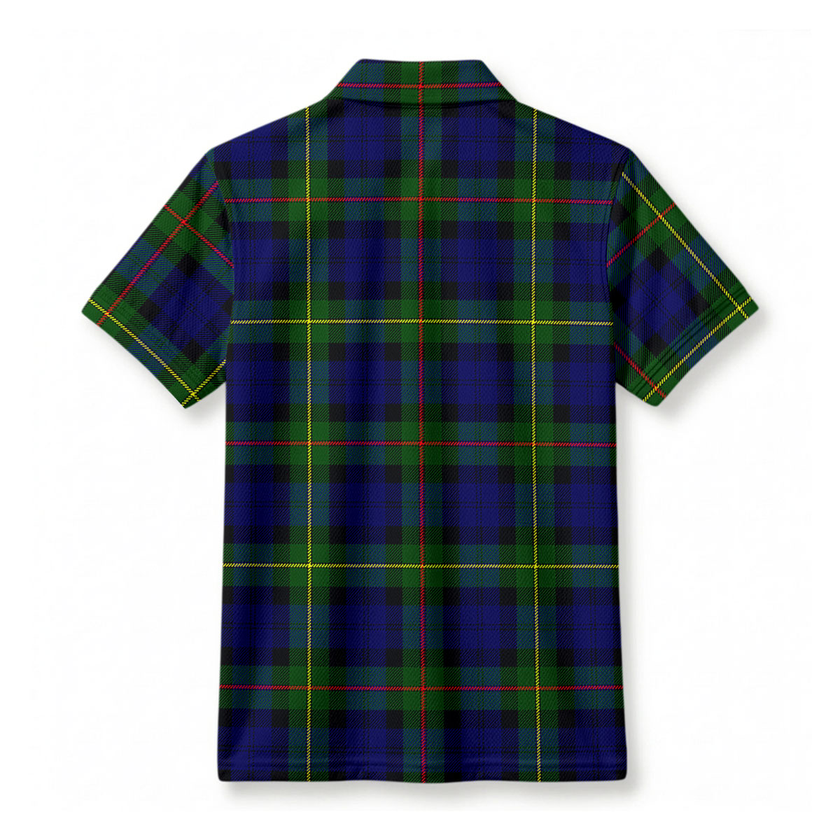 MacEwan Modern Tartan Crest Birdseye Mesh Polo Shirt