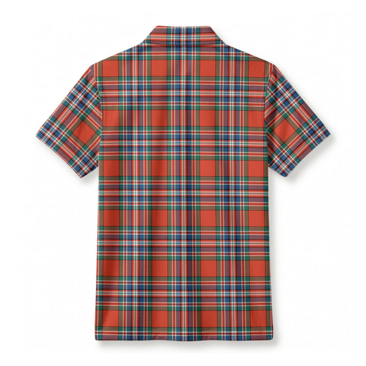 MacFarlane Ancient Tartan Crest Birdseye Mesh Polo Shirt