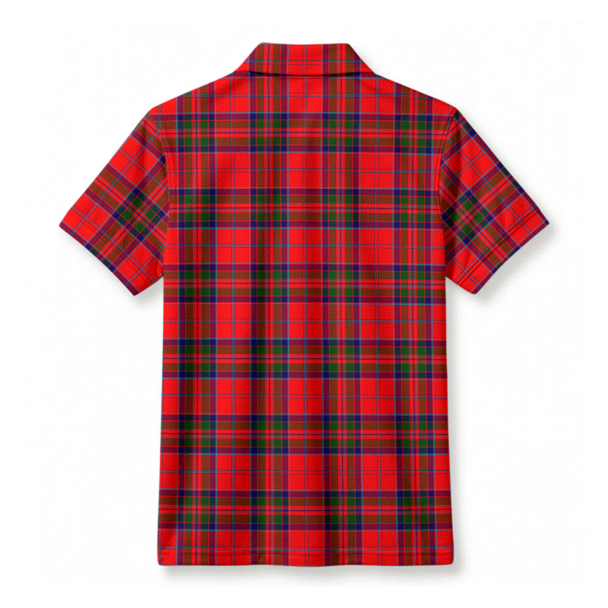 MacGillivray Modern Tartan Crest Birdseye Mesh Polo Shirt