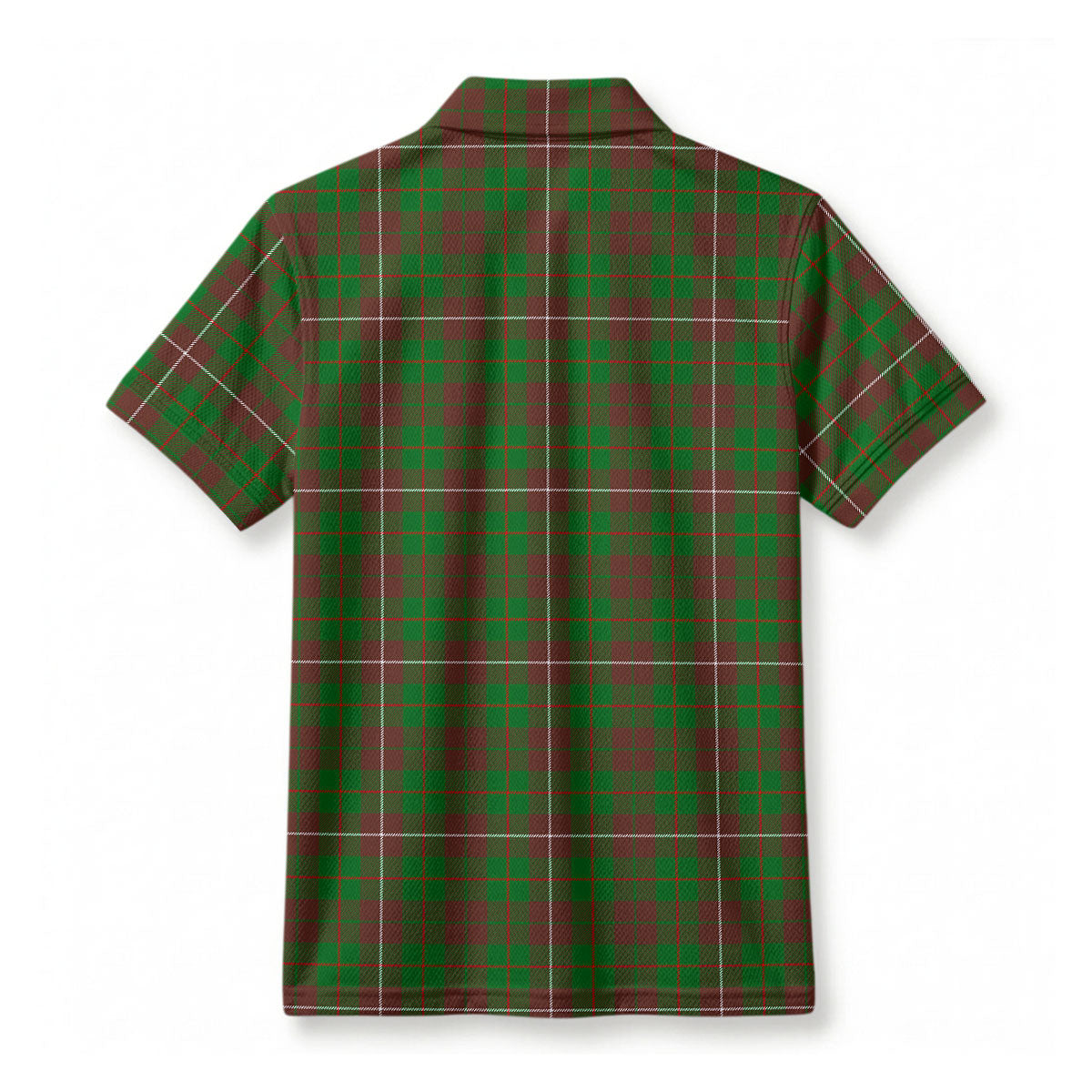 MacKinnon Hunting Modern Tartan Crest Birdseye Mesh Polo Shirt