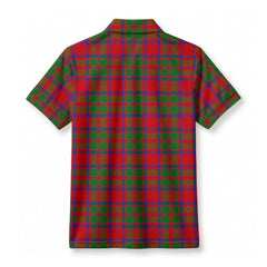 MacKintosh Modern Tartan Crest Birdseye Mesh Polo Shirt