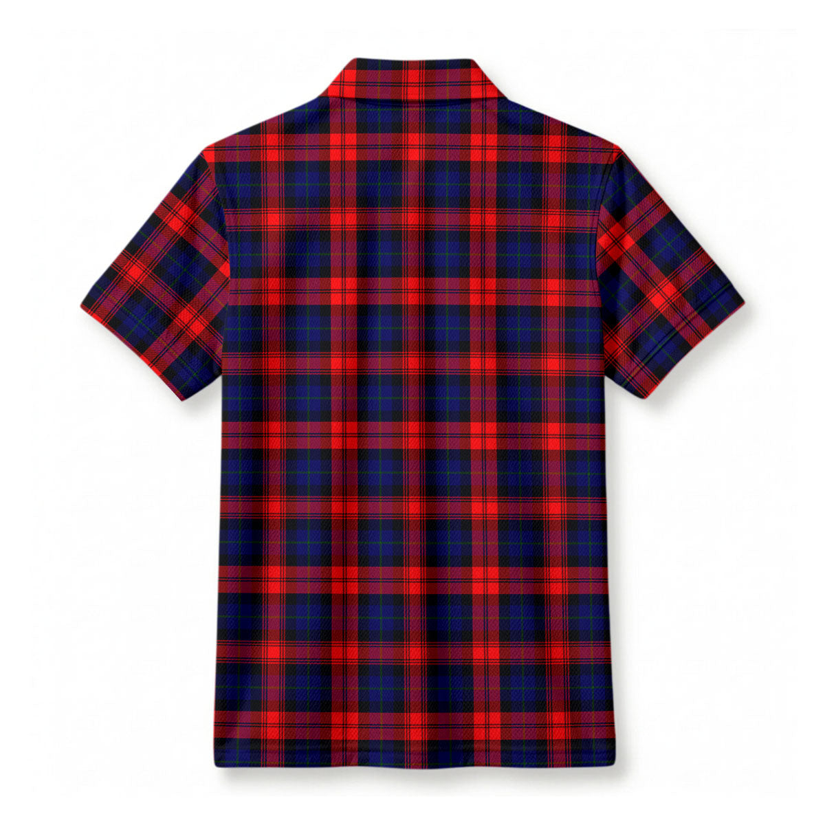 MacLachlan Modern Tartan Crest Birdseye Mesh Polo Shirt