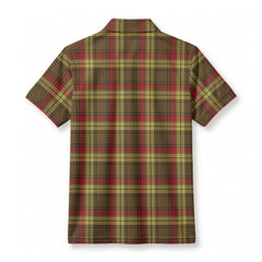 MacMillan Old Weathered Tartan Crest Birdseye Mesh Polo Shirt