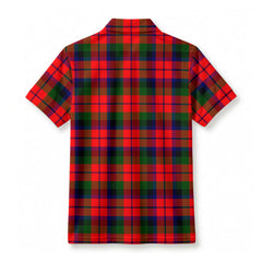 MacNaughten Tartan Crest Birdseye Mesh Polo Shirt
