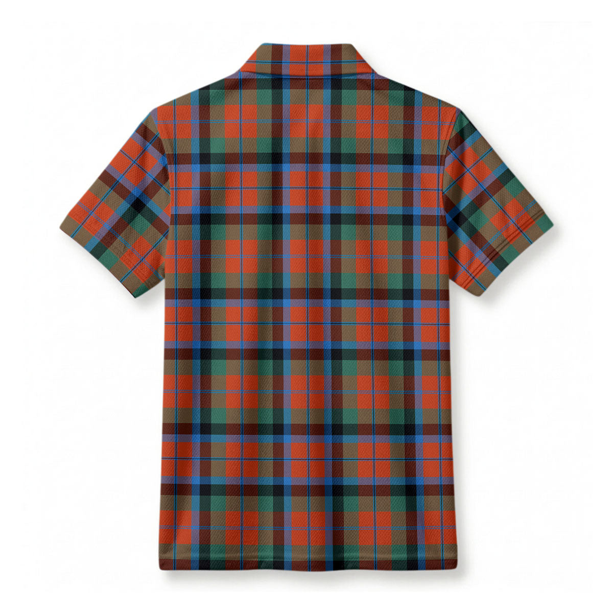 MacNaughton Ancient Tartan Crest Birdseye Mesh Polo Shirt