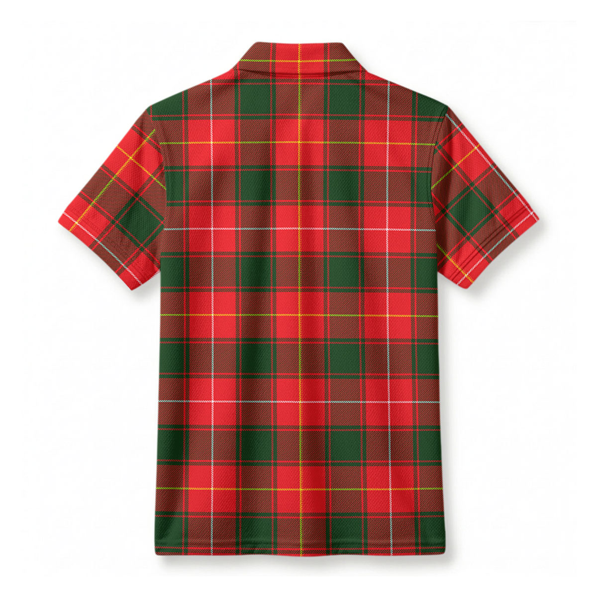MacPhee Modern Tartan Crest Birdseye Mesh Polo Shirt