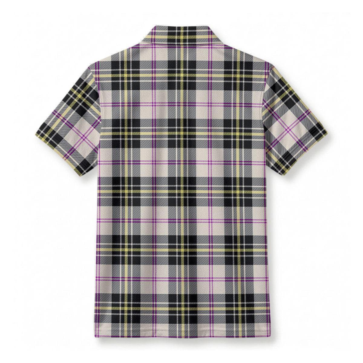 MacPherson Dress Ancient Tartan Crest Birdseye Mesh Polo Shirt