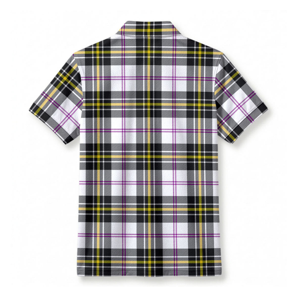 MacPherson Dress Modern Tartan Crest Birdseye Mesh Polo Shirt
