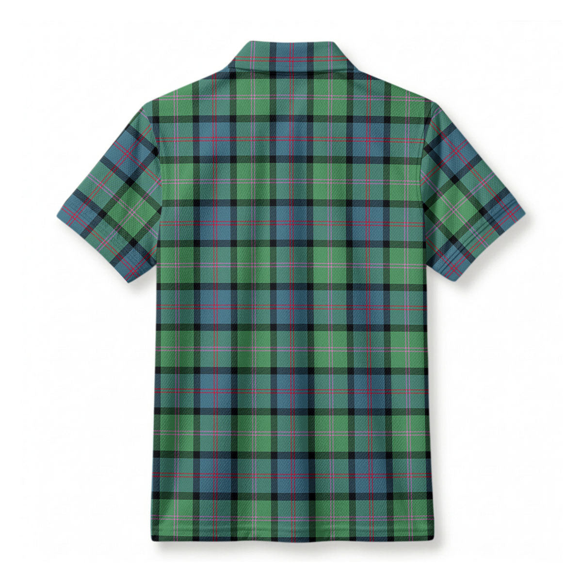 MacThomas Ancient Tartan Crest Birdseye Mesh Polo Shirt