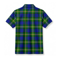 Maitland Tartan Crest Birdseye Mesh Polo Shirt