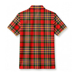 Makgill Tartan Crest Birdseye Mesh Polo Shirt