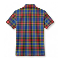 McBeth Modern Tartan Crest Birdseye Mesh Polo Shirt
