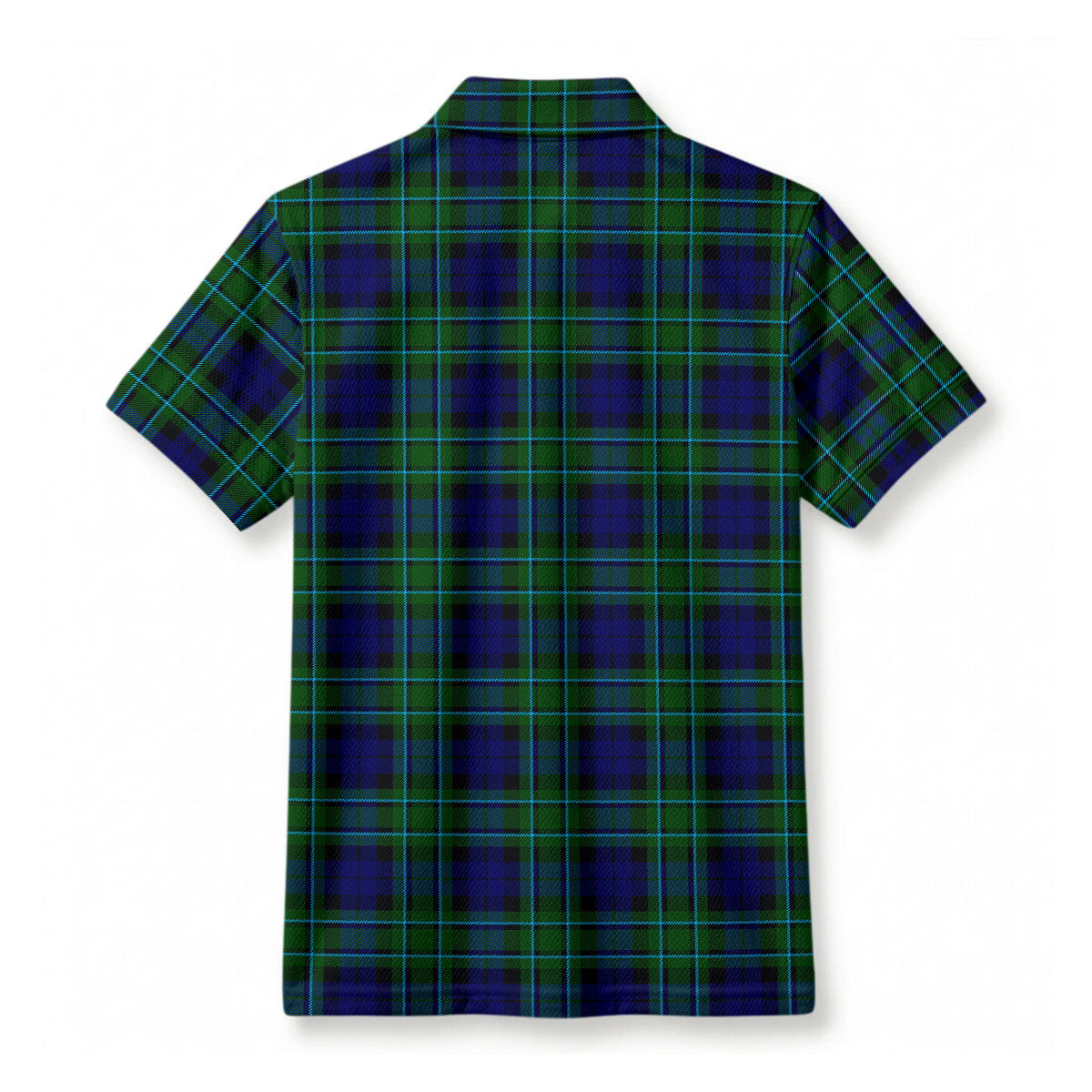 McCallum Modern Tartan Crest Birdseye Mesh Polo Shirt