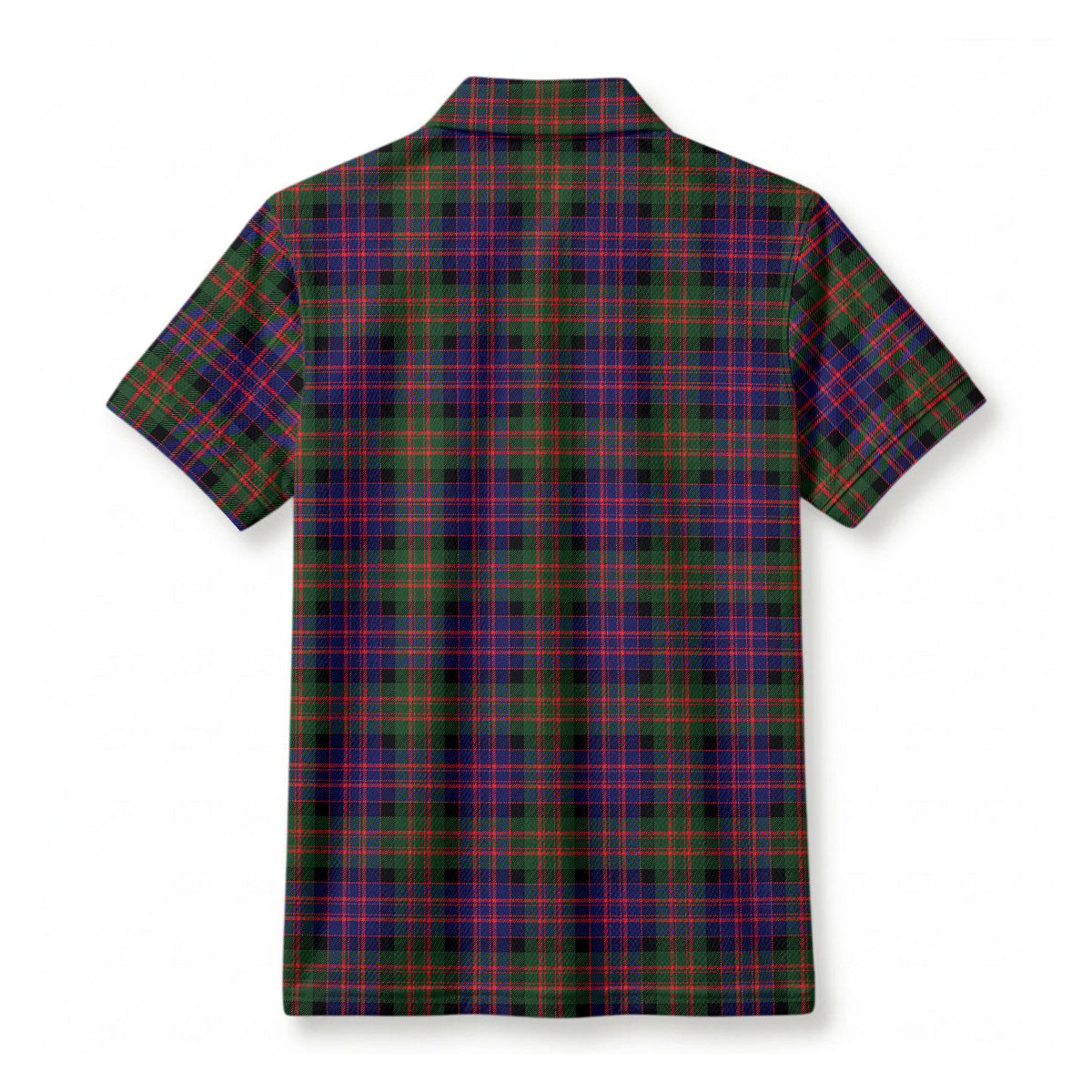 McDonnell of Glengarry Modern Tartan Crest Birdseye Mesh Polo Shirt