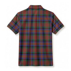 McDuff Hunting Modern Tartan Crest Birdseye Mesh Polo Shirt