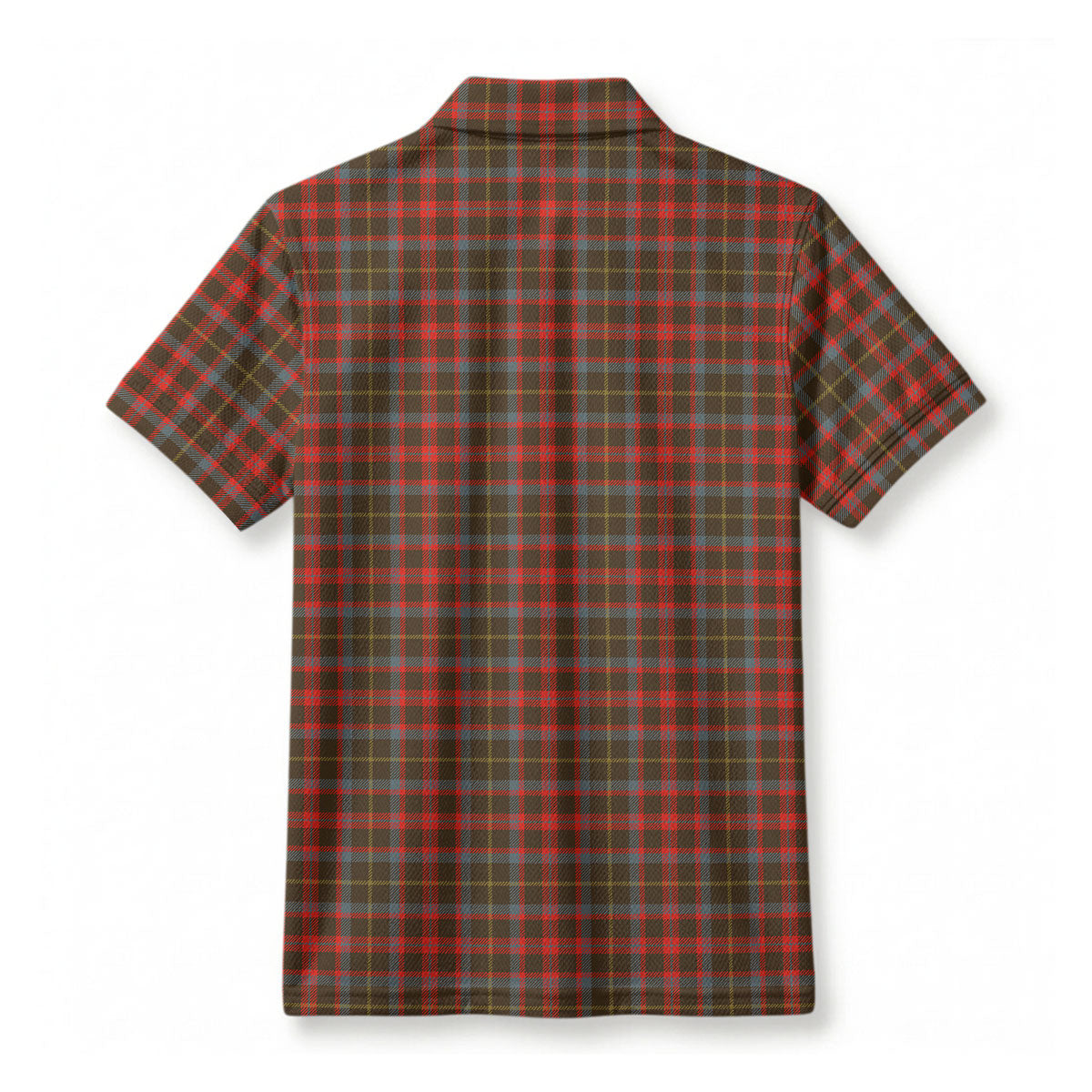 McIntosh Hunting Weathered Tartan Crest Birdseye Mesh Polo Shirt