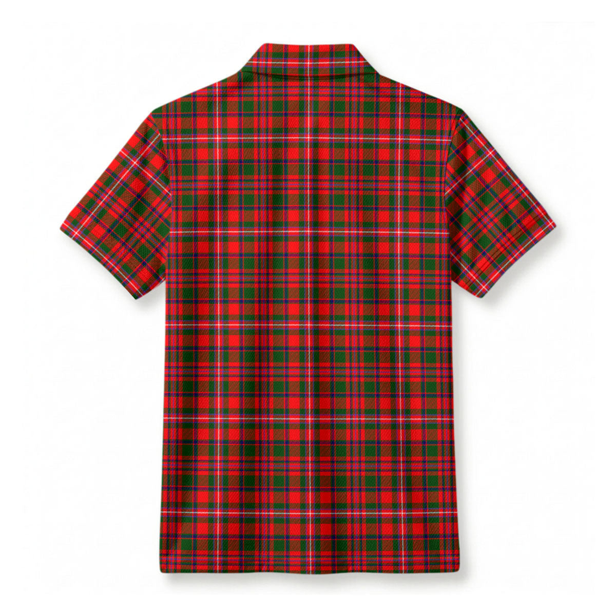 McKinnon Modern Tartan Crest Birdseye Mesh Polo Shirt