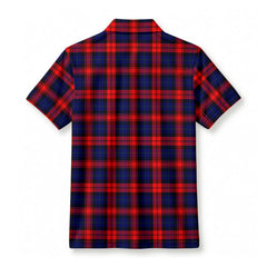 McLachlan Modern Tartan Crest Birdseye Mesh Polo Shirt