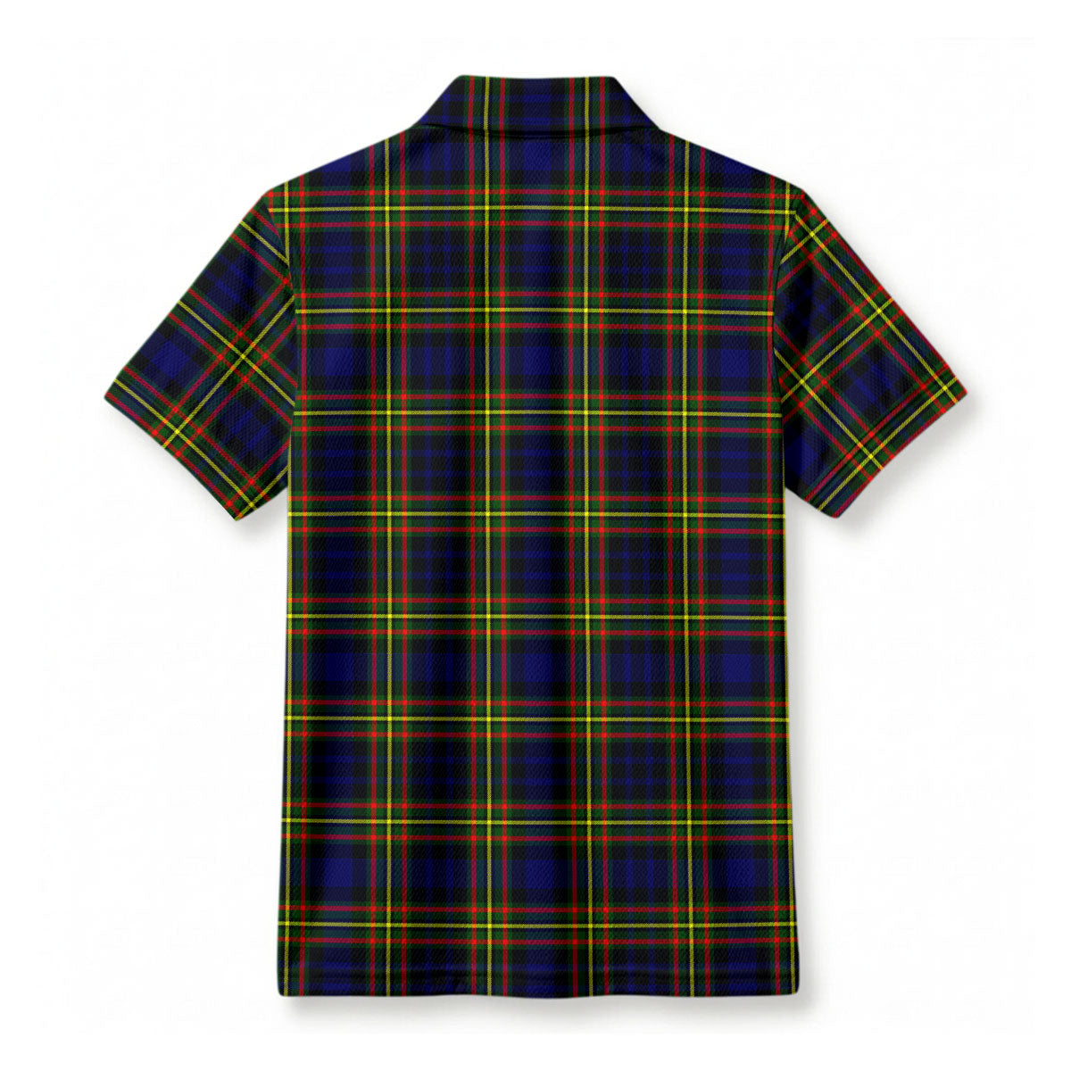 McLellan Modern Tartan Crest Birdseye Mesh Polo Shirt