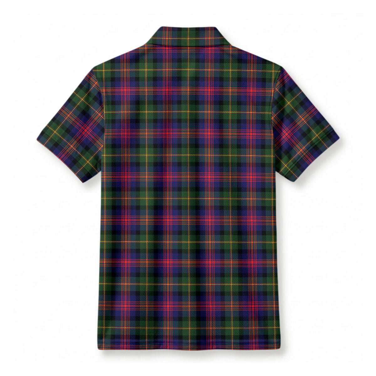 McLennan Modern Tartan Crest Birdseye Mesh Polo Shirt