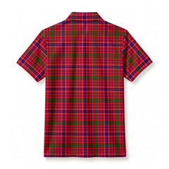 McRae Modern Tartan Crest Birdseye Mesh Polo Shirt