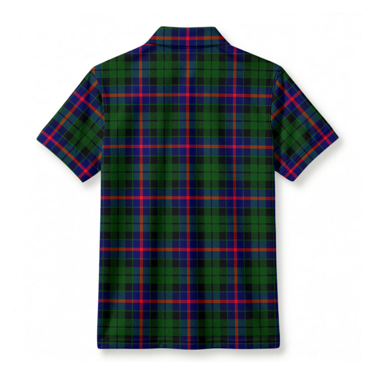 Morrison Modern Tartan Crest Birdseye Mesh Polo Shirt