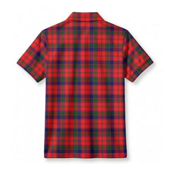 Reid Modern Tartan Crest Birdseye Mesh Polo Shirt