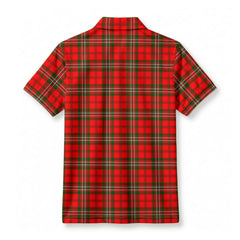Scott Modern Tartan Crest Birdseye Mesh Polo Shirt