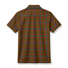 Seton Hunting Modern Tartan Crest Birdseye Mesh Polo Shirt