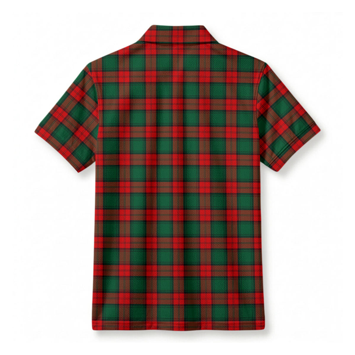 Stewart Atholl Modern Tartan Crest Birdseye Mesh Polo Shirt