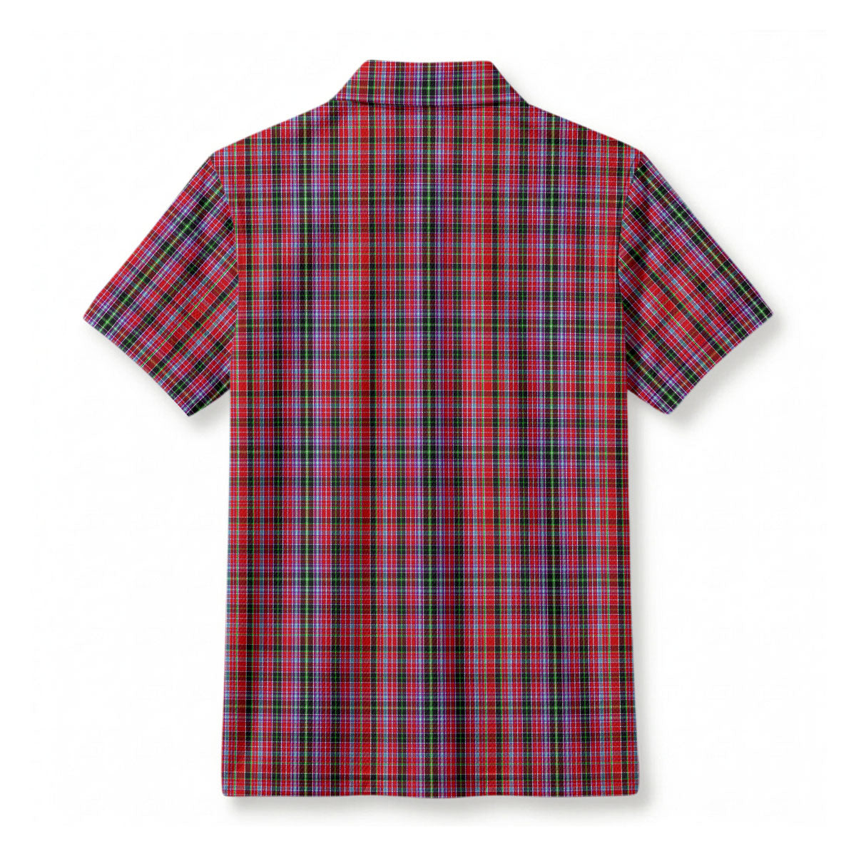 Straiton Tartan Crest Birdseye Mesh Polo Shirt