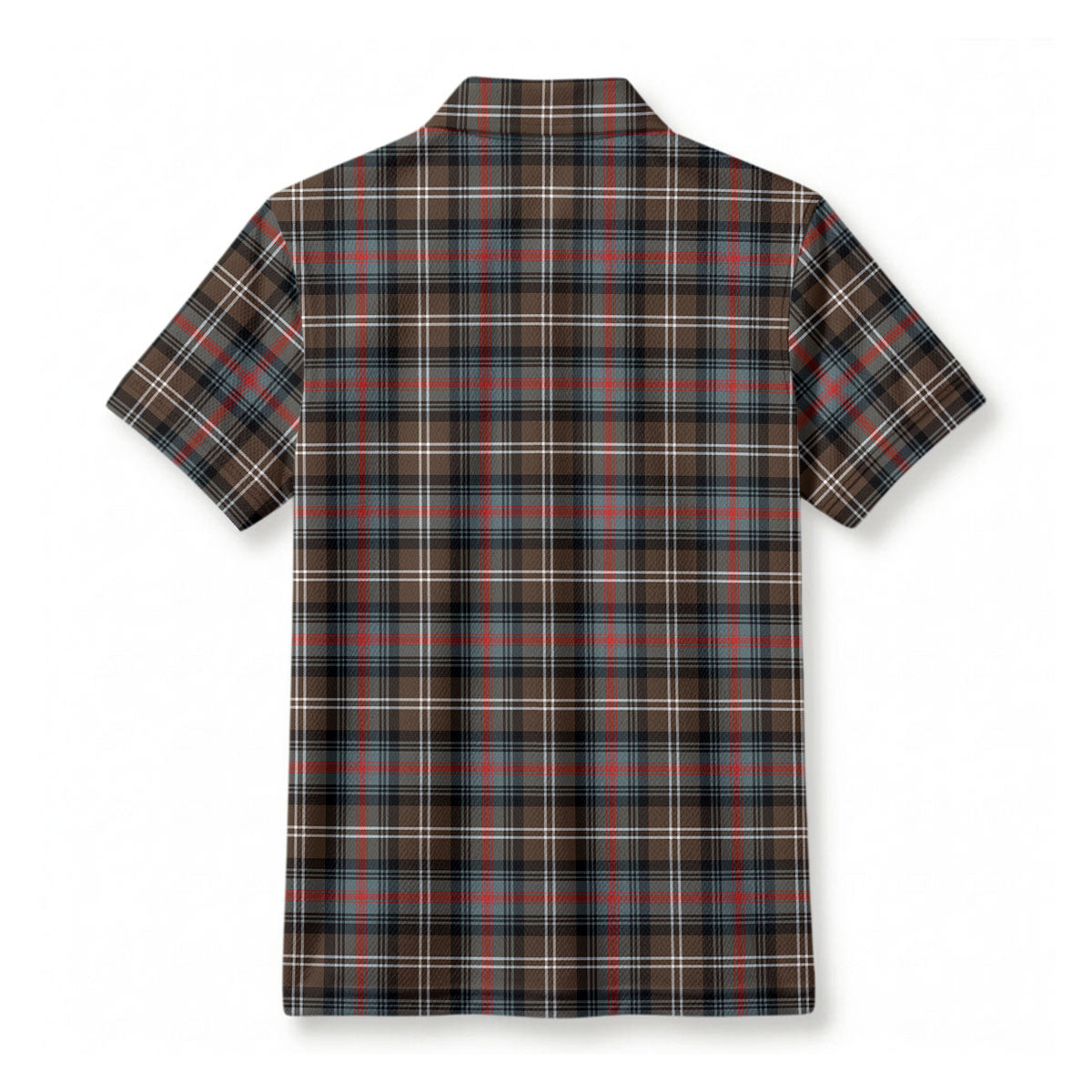 Sutherland Weathered Tartan Crest Birdseye Mesh Polo Shirt