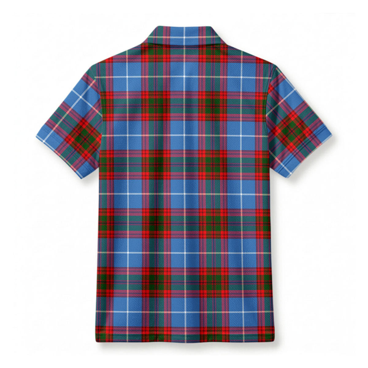 Trotter Tartan Crest Birdseye Mesh Polo Shirt