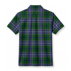 Wishart Hunting Tartan Crest Birdseye Mesh Polo Shirt