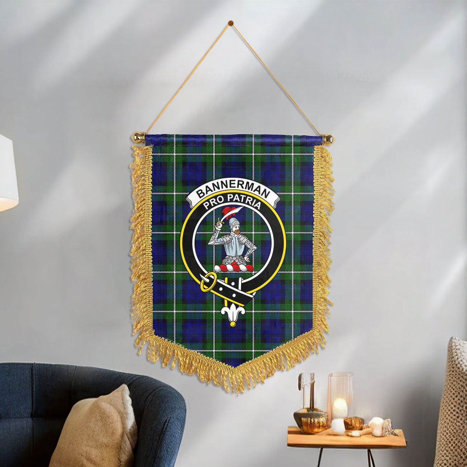 Bannerman Tartan Crest Wall Hanging Banner