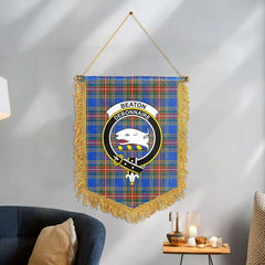 Beaton Ancient Tartan Crest Wall Hanging Banner