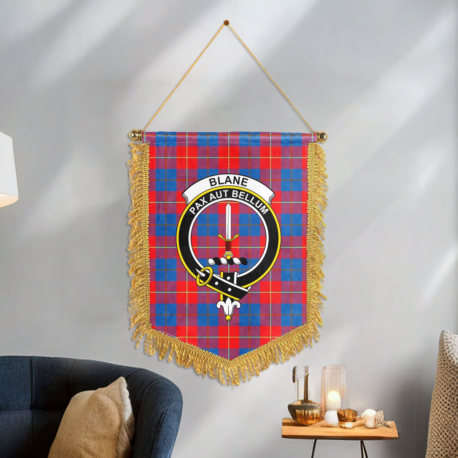 Blane Tartan Crest Wall Hanging Banner