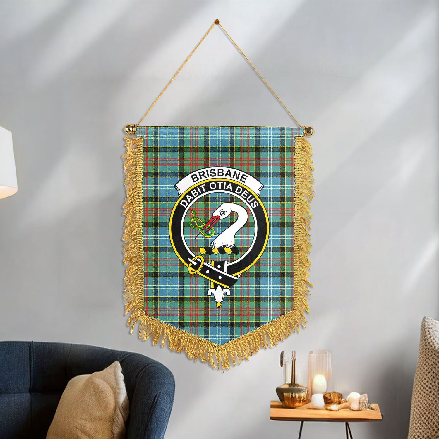 Brisbane Tartan Crest Wall Hanging Banner