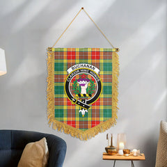 Buchanan Old Sett Tartan Crest Wall Hanging Banner