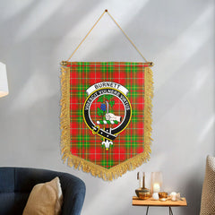 Burnett Ancient Tartan Crest Wall Hanging Banner