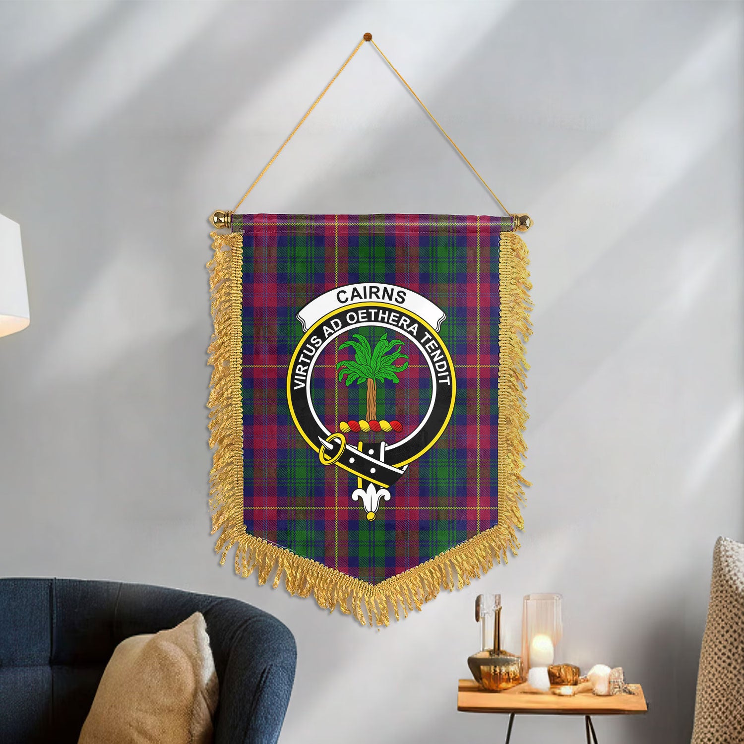 Cairns Tartan Crest Wall Hanging Banner