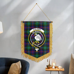 Calder (Calder-Campbell) Tartan Crest Wall Hanging Banner