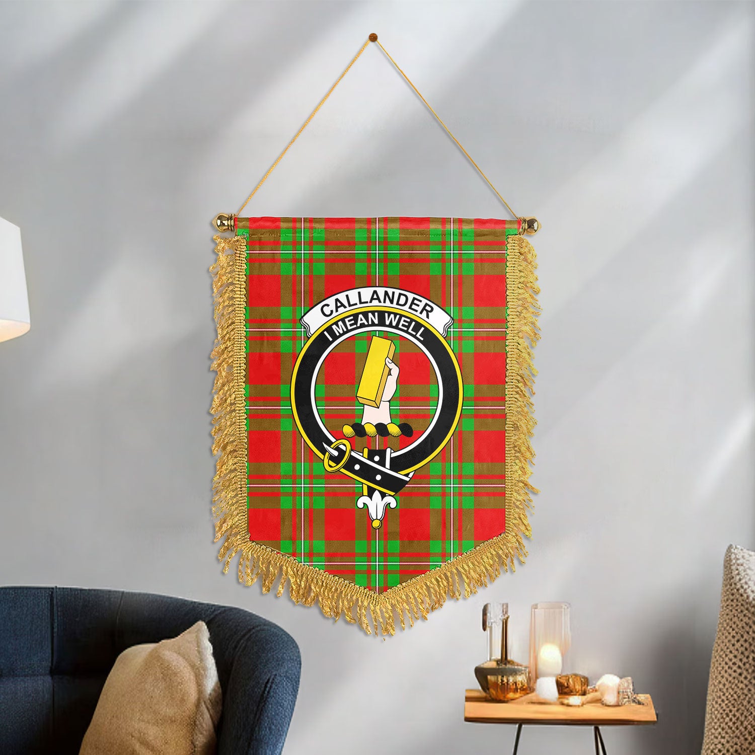 Callander Tartan Crest Wall Hanging Banner