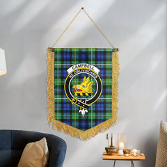 Campbell Argyll Ancient Tartan Crest Wall Hanging Banner