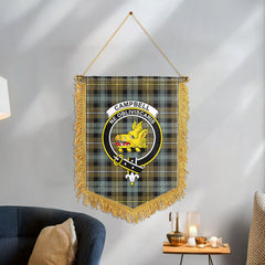 Campbell Argyll Weathered Tartan Crest Wall Hanging Banner