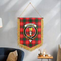 Chisholm Modern Tartan Crest Wall Hanging Banner