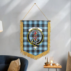 Clark Ancient Tartan Crest Wall Hanging Banner