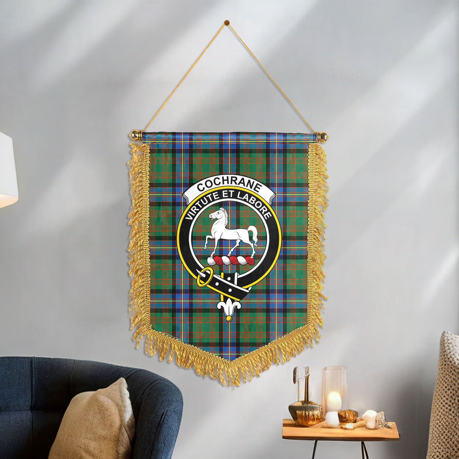 Cochrane Ancient Tartan Crest Wall Hanging Banner