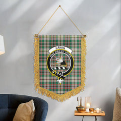 Craig Ancient Tartan Crest Wall Hanging Banner